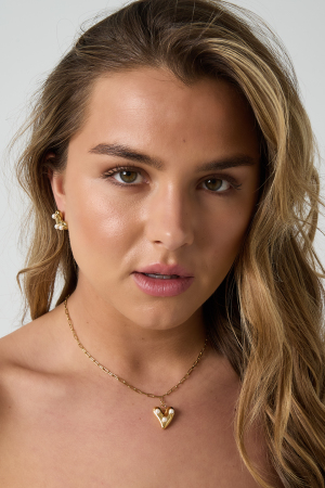 Collier Avec Cœur Suspendu Et Perles h5 Image4