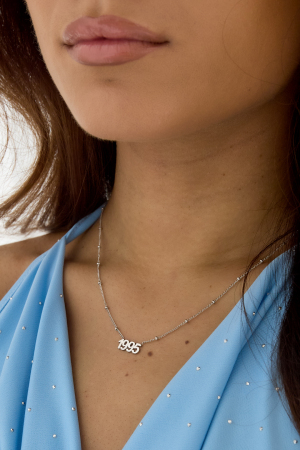 Collier Year 1995 Argenté Acier Inoxydable h5 Image3