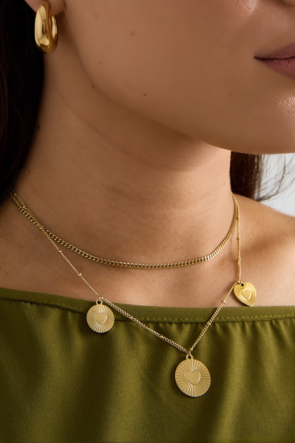 Necklace Locked In Love Couleur Or Acier Inoxydable Image3