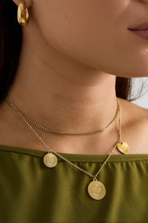 Necklace Locked In Love Couleur Or Acier Inoxydable h5 Image3
