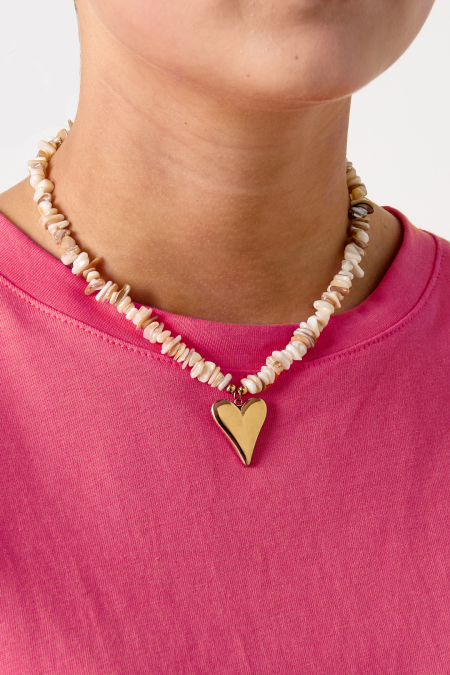 Colliers en acier inoxydable à perles en forme de cœur, collection romantique pour les vacances et le quotidien, bijoux pour femmes 2
