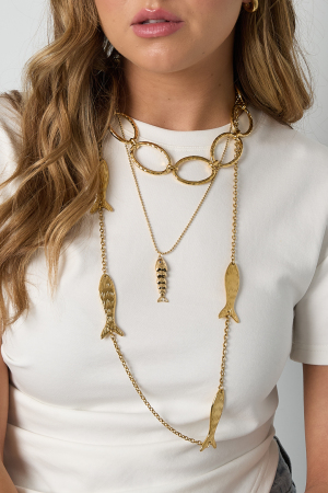 Colliers En Acier Inoxydable Pour Femmes, Style Décontracté, Simple Et Quotidien h5 Image2