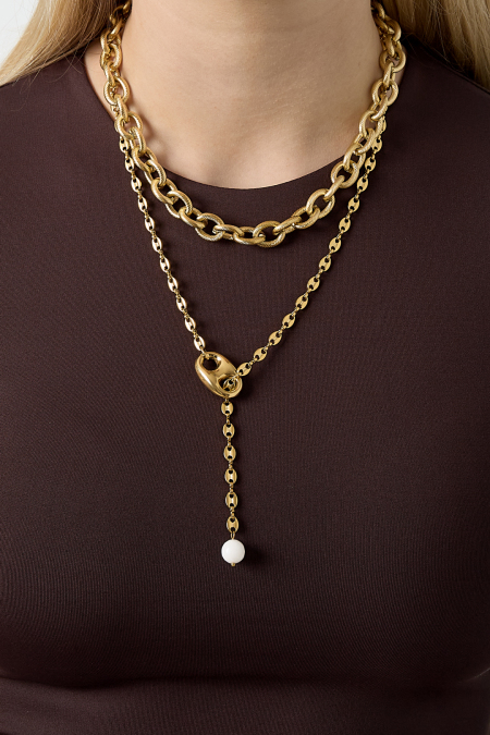 Colliers à chaîne en acier inoxydable, collection Simple Daily Simple, bijoux pour femmes 2