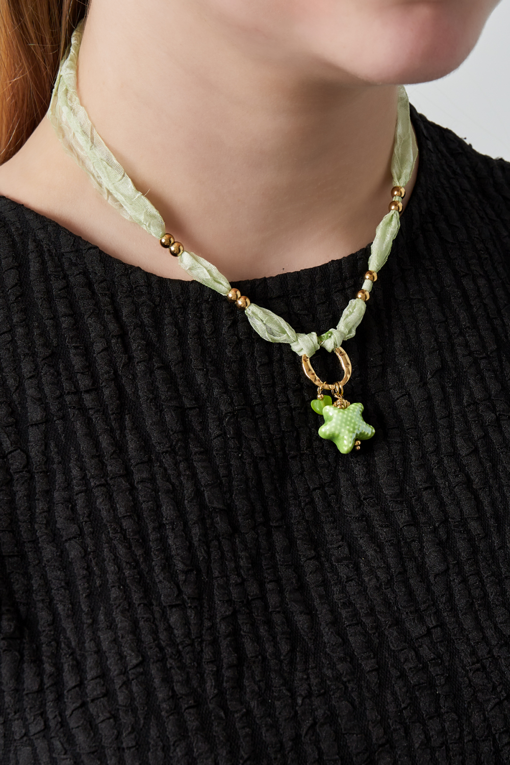Collier Étoilé - Couleur Vert Et Or Image2