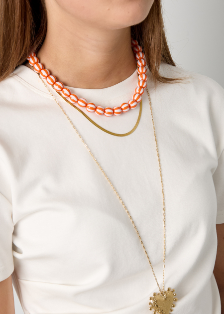 Collier de perles rayées 2