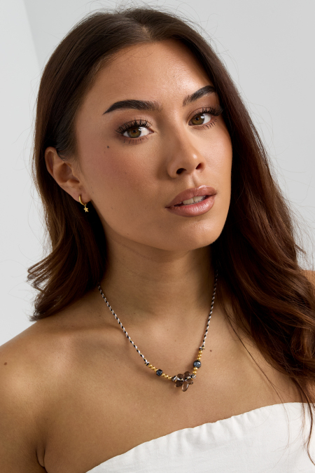 Colliers de perles en polyester, série florale décontractée, simple et quotidienne, bijoux pour femmes 2