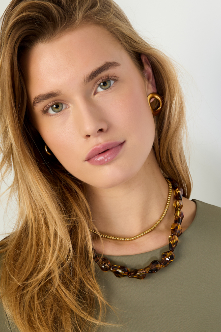 Colliers de perles en acrylique, série rétro classique quotidienne, bijoux pour femmes 2