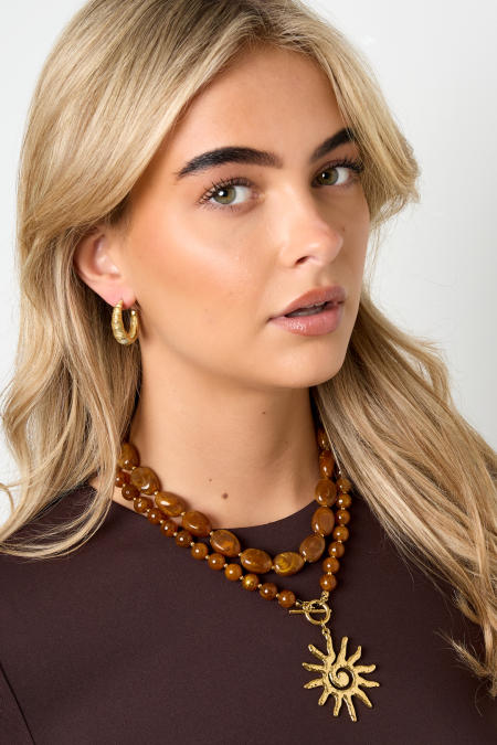 Colliers de perles en acrylique, série classique décontractée pour femmes 2