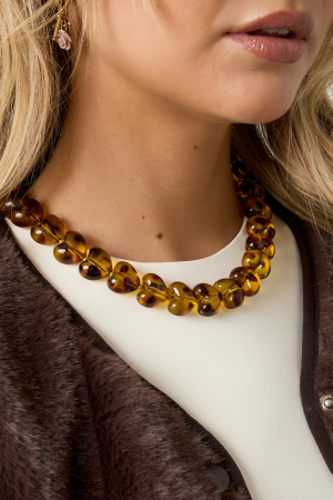 Colliers De Perles En Acrylique Imprimé Léopard Rétro Série Classique Quotidienne Bijoux Pour Femmes h5 Image3