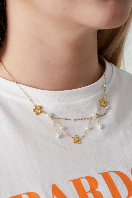 Collier fleur double trouble 2