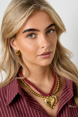 Colliers Pendentifs En Polyester Cœur Rétro Daily Classic Series Bijoux Pour Femmes h5 Image2