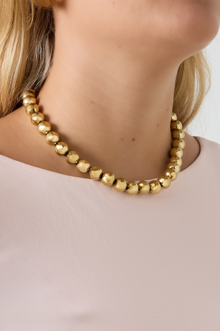 Collier de perles creuses - 12 mm 2