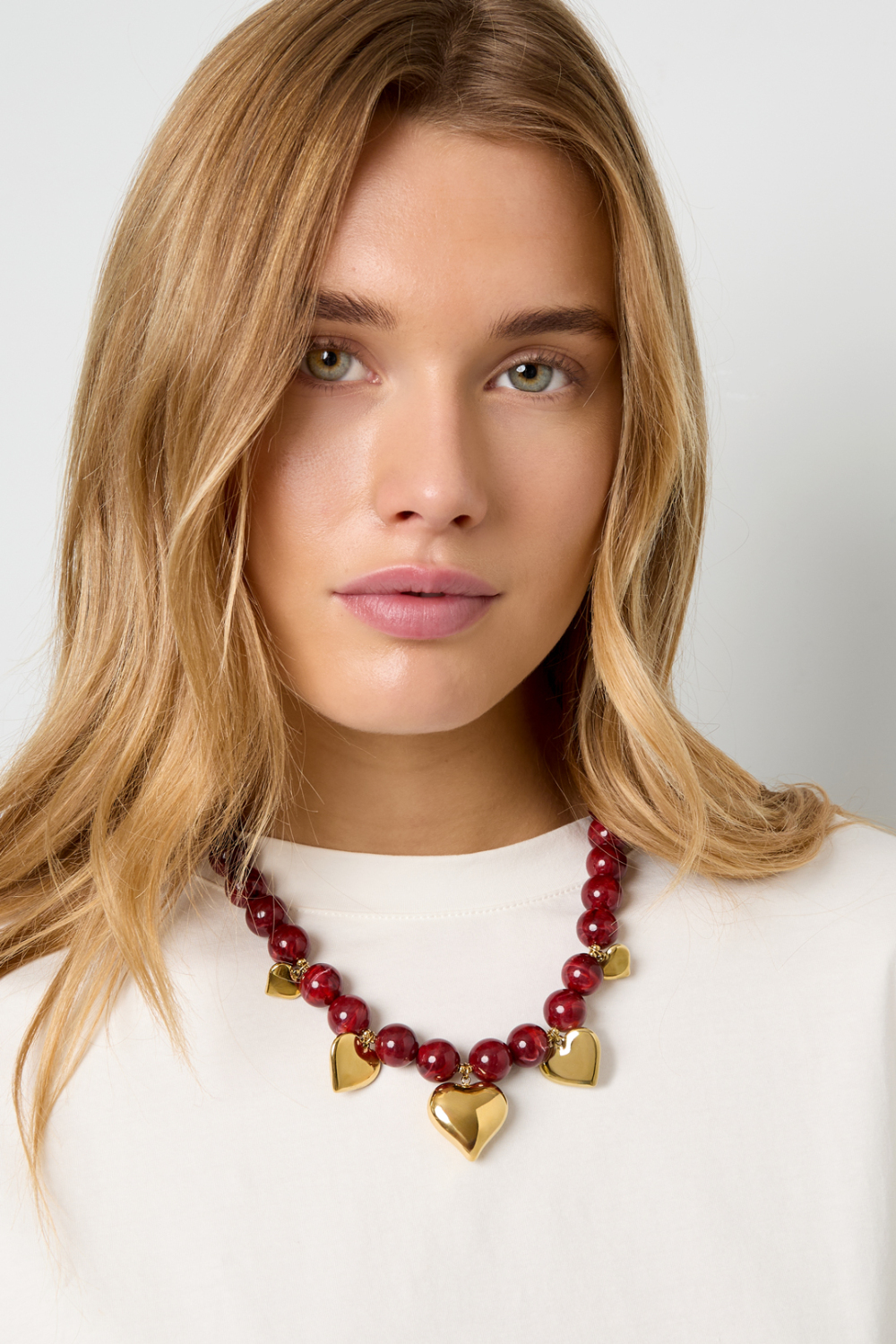 Colliers De Perles En Acrylique, Style Cœur, Style Décontracté, Style Ethnique, Bijoux Pour Femmes Image2