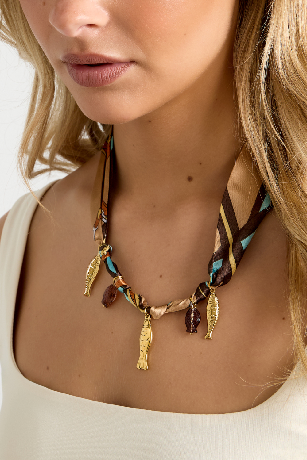 Colliers Longs En Acier Inoxydable, Style Poisson, Décontracté, Quotidien, Romantique, Bijoux Pour Femmes h5Image2