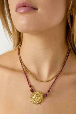 Colliers Pendentifs En Acier Inoxydable Soleil Casual Daily Simple Series Bijoux Pour Femmes h5 Image3