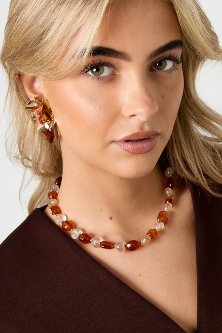 Colliers de perles en acrylique, série décontractée, simple et quotidienne, bijoux pour femmes 2