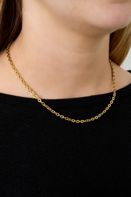 Colliers en acier inoxydable, chaîne DIY, série simple et quotidienne, bijoux pour femmes 2