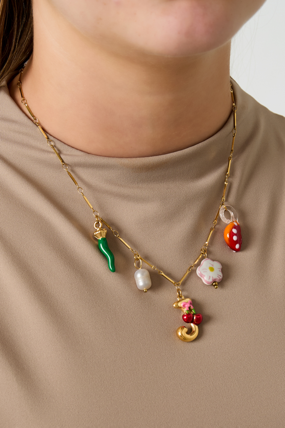 Collier Happy Initials Avec Breloques Image2