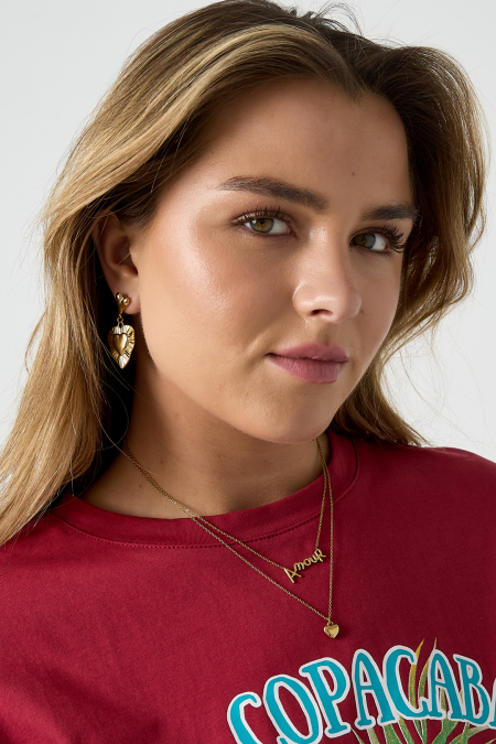 Collier à plusieurs rangs avec cœur 2