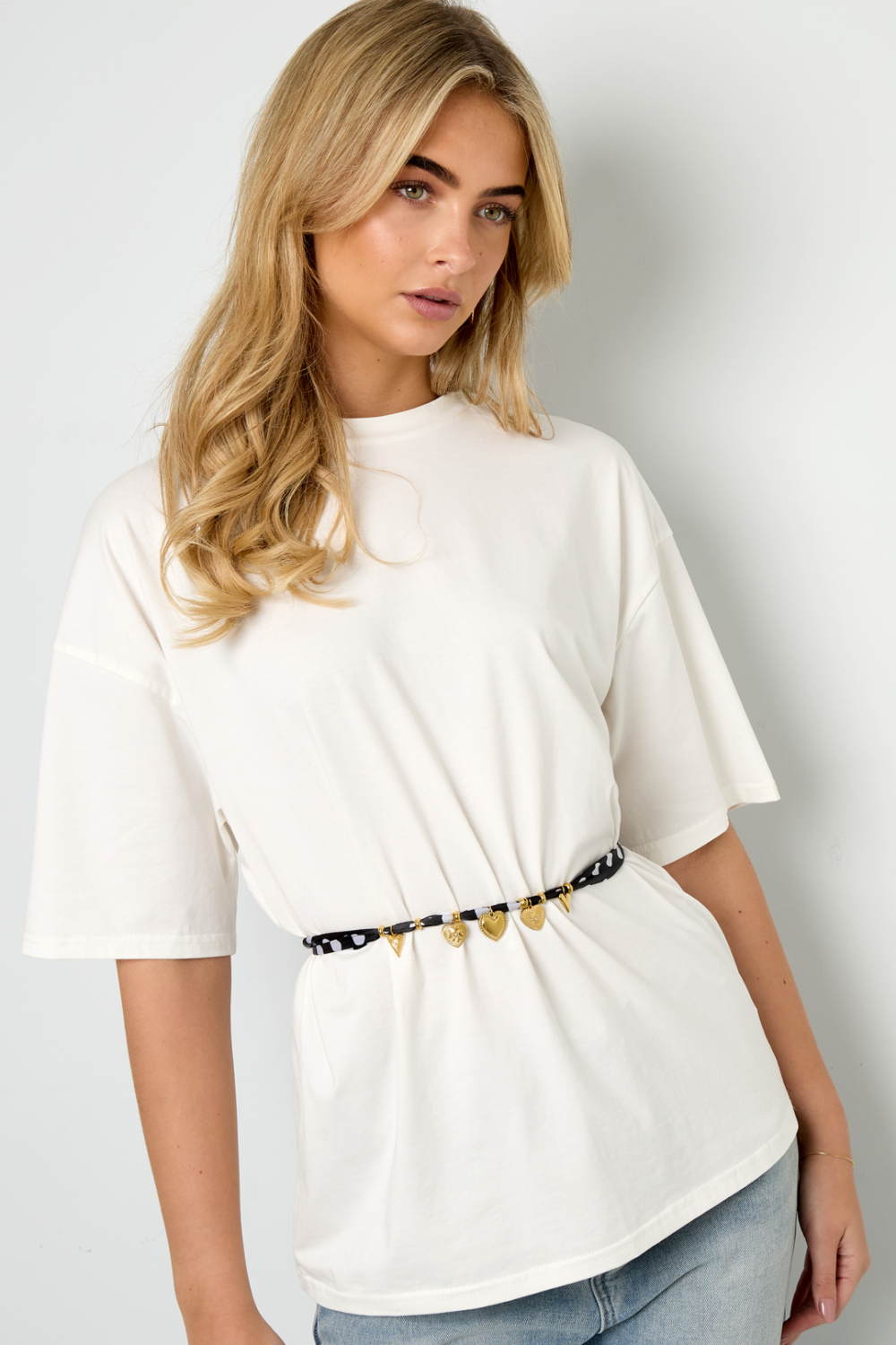 Colliers Longs En Acier Inoxydable, Style Cœur, Décontracté, Simple, Pour Femme Image2