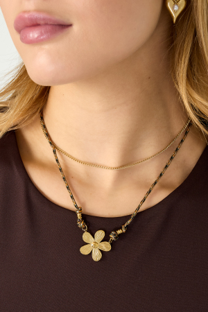 Colliers Pendentifs En Acier Inoxydable Fleur Casual Daily Simple Série Bijoux Pour Femmes h5 Image3