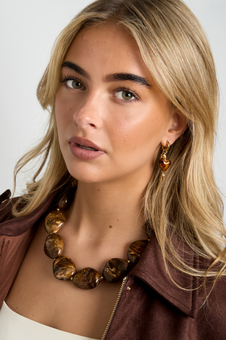 Colliers de perles en acrylique, série décontractée, simple et quotidienne, bijoux pour femmes 2