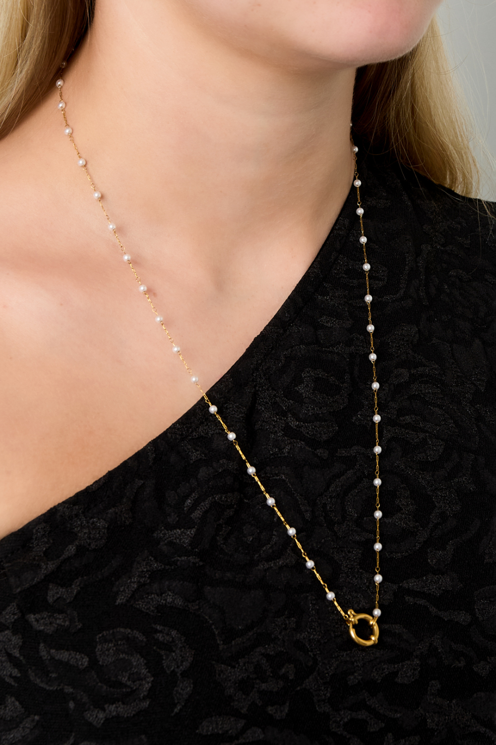 Collier Avec Cadenas Et Perles Image3