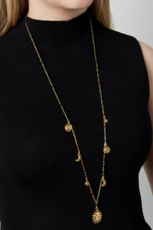 Collier Long Soleil Lune Étoile h5 Image2