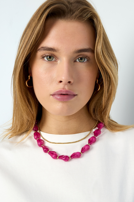 Colliers de perles en acrylique, série décontractée, simple et quotidienne, bijoux pour femmes 2