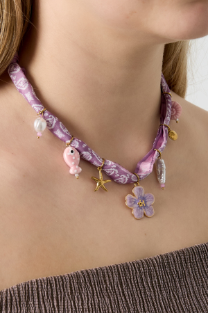 Colliers Pendentifs En Polyester Fleur Décontracté Quotidien Simple Série Bijoux Pour Femmes h5 Image2