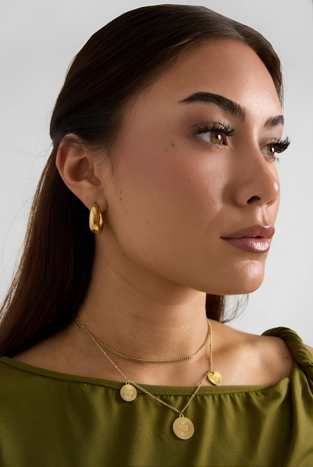 Necklace Locked in Love Couleur or Acier inoxydable 2