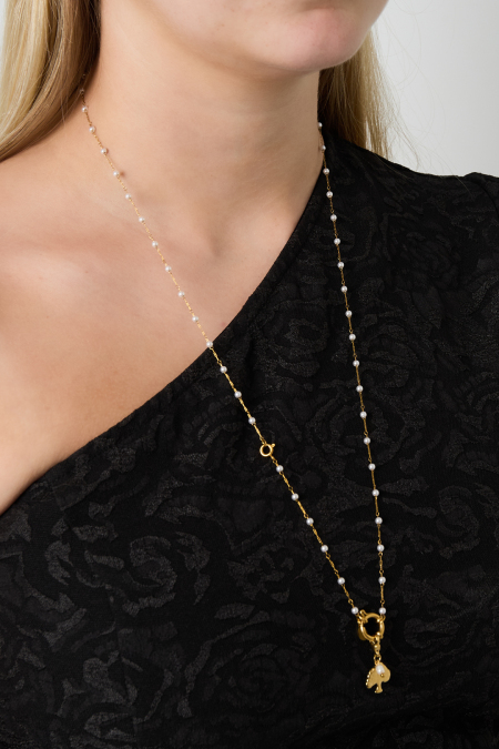 Collier Avec Cadenas Et Perles 2