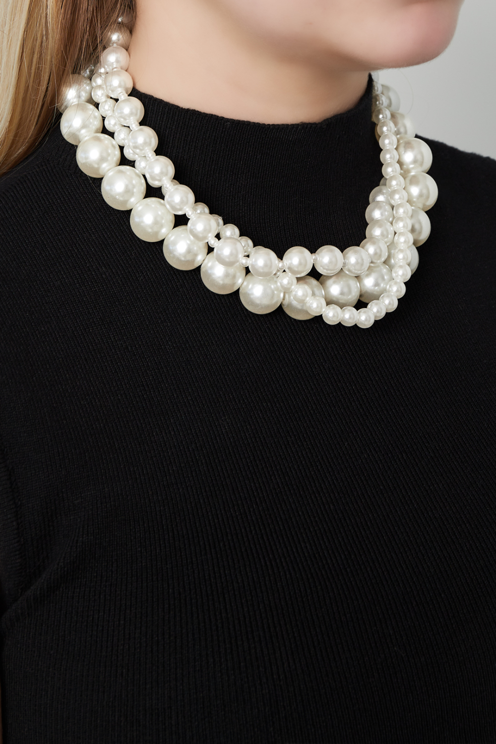 Collier Superposé De Grosses Perles h5Image2
