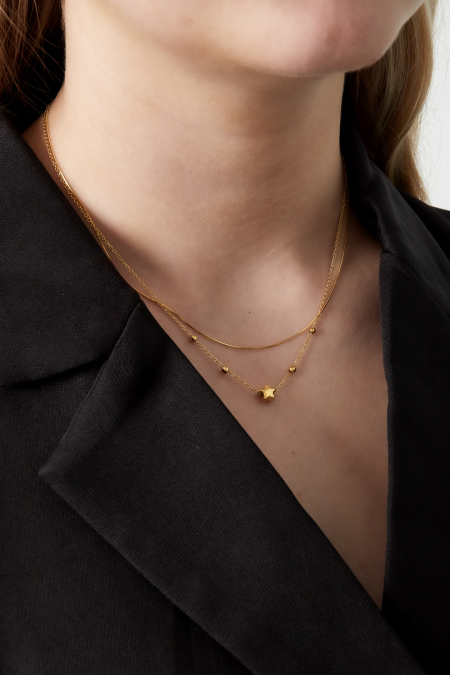 Collier étoile double couche 2