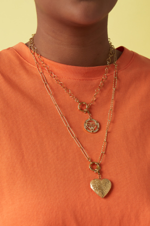 Collier Et Bracelet 2 En 1 Avec Maillons Texturés h5 Image2