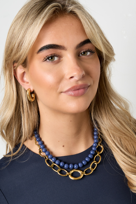 Colliers en acier inoxydable pour femmes, style décontracté, simple et quotidien 2