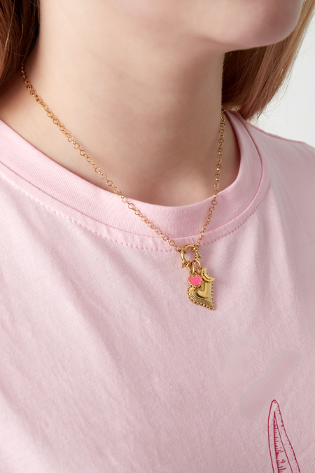 Collier DIY en forme de gros cœur 2