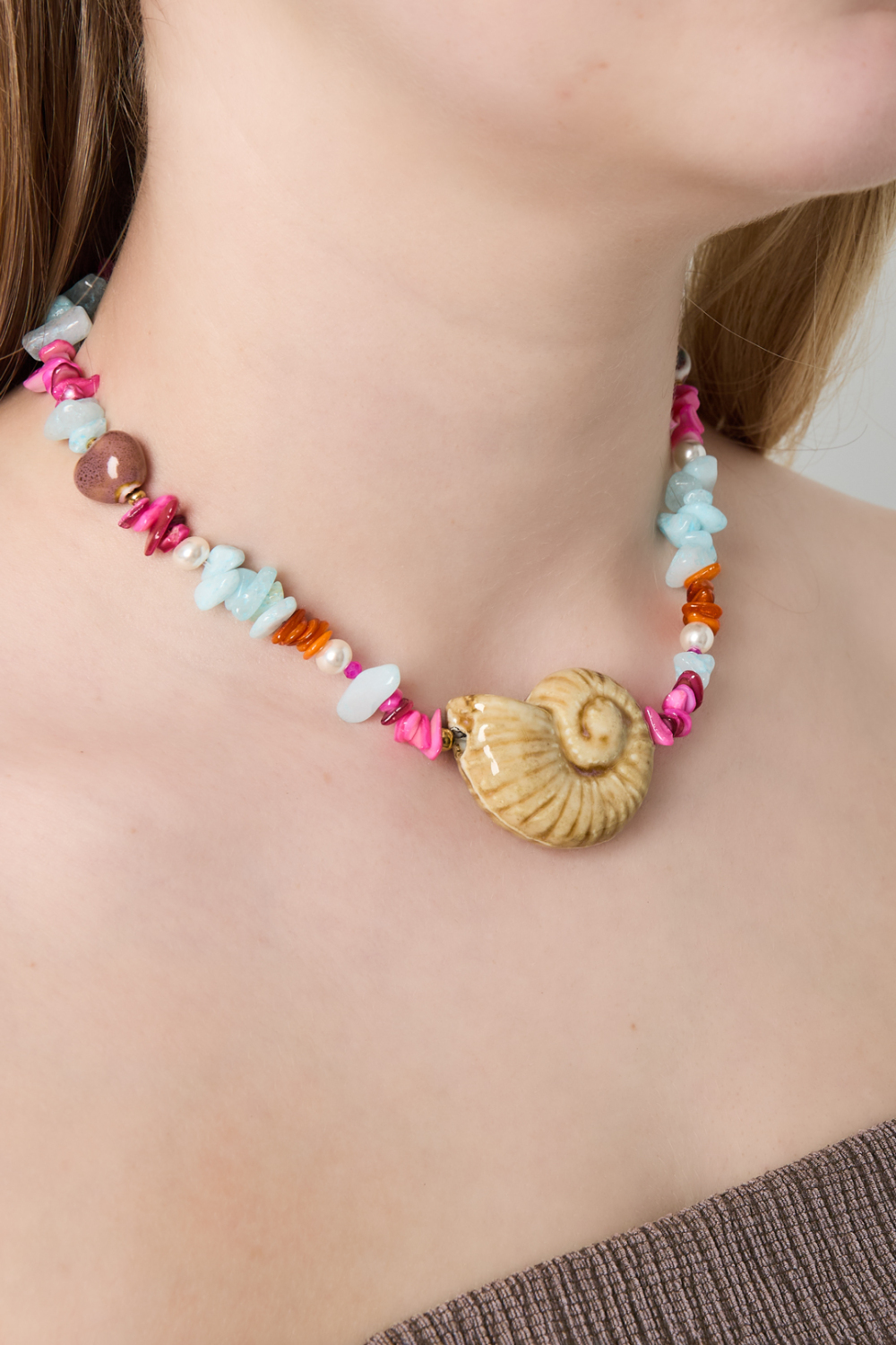 Colliers De Perles En Pierre Tortue Décontracté Vacances/Plage Série Simple Bijoux Pour Femmes Image2