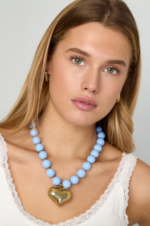Collier De Perles Avec Cœur Suspendu h5 Image2
