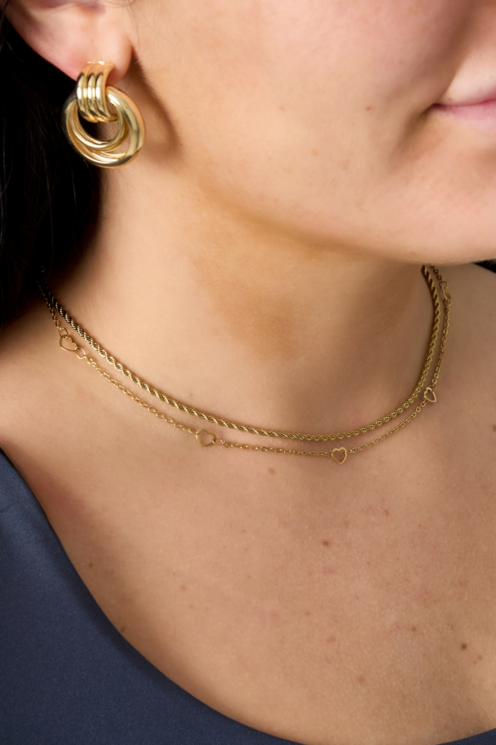 Colliers Chaîne Cœur Décontracté Quotidien Simple Série Bijoux Pour Femmes Image2