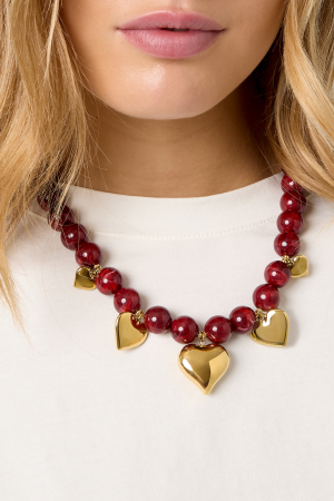 Colliers De Perles En Acrylique, Style Cœur, Style Décontracté, Style Ethnique, Bijoux Pour Femmes h5 Image3
