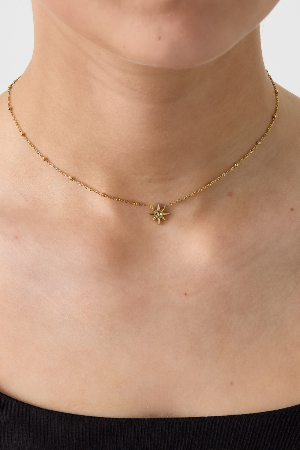 Collier Avec Perles Et Étoile Filante Image2