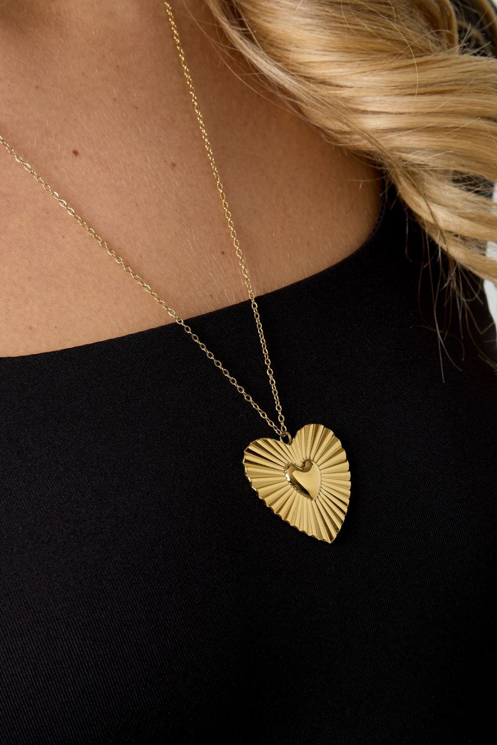 Colliers Pendentifs En Acier Inoxydable, Série Cœur, Décontracté, Quotidien, Simple, Bijoux Pour Femmes h5Image4