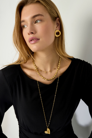 Colliers Chaîne En Acier Inoxydable Cœur Décontracté Quotidien Simple Série Bijoux Pour Femmes h5 Image2
