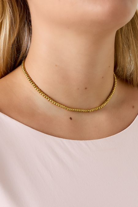Collier de perles solides - 4 mm 2