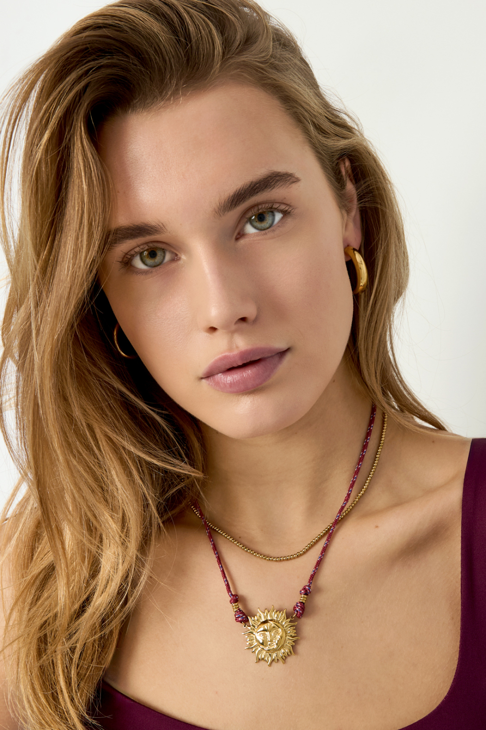 Colliers Pendentifs En Acier Inoxydable Soleil Casual Daily Simple Series Bijoux Pour Femmes Image2