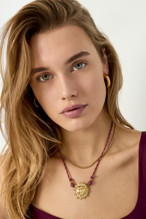 Colliers Pendentifs En Acier Inoxydable Soleil Casual Daily Simple Series Bijoux Pour Femmes h5 Image2