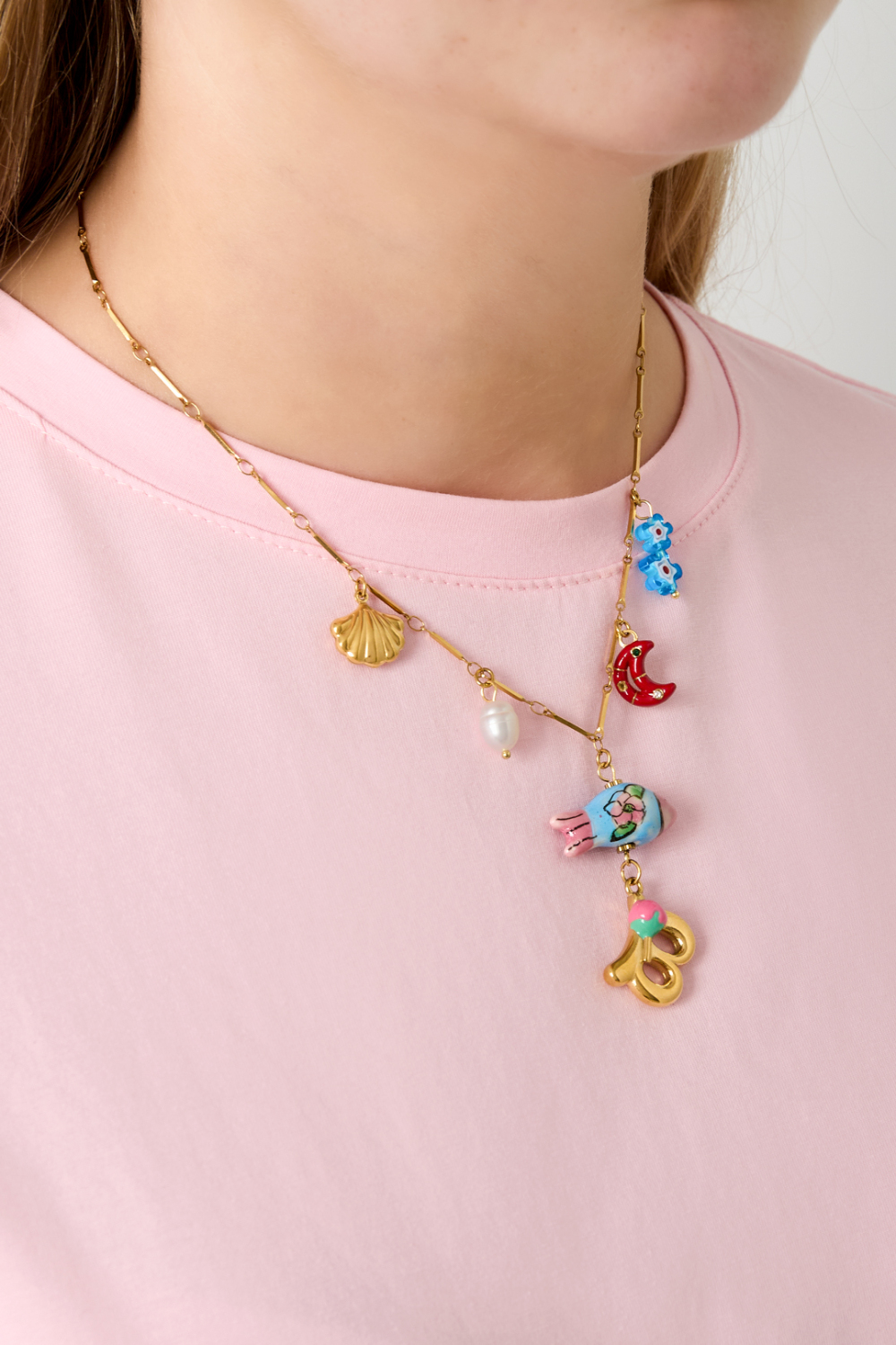 Collier Happy Initials Avec Breloques Image3