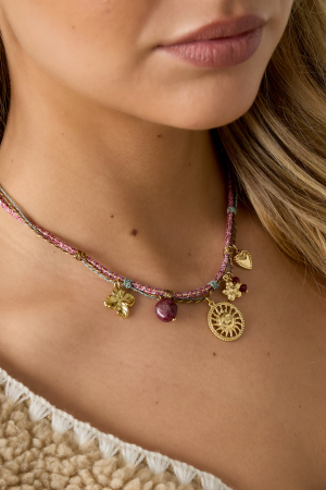 Colliers Pendentifs En Acier Inoxydable Fleur Casual Daily Simple Série Bijoux Pour Femmes h5 Image2