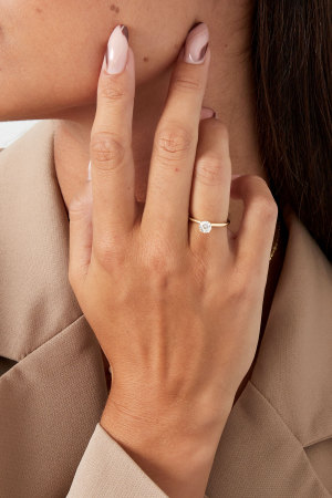 Bague Grosse Pierre - Couleur Or - 16 h5 Image3